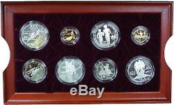 1996 Jeux Olympiques D'atlanta 16 Preuve D'or Et D'argent Set Coin Avec Boîte D'origine Et Coa