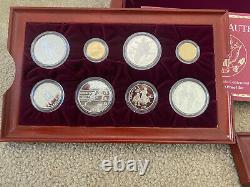 1996 Jeux Olympiques D'atlanta 16 Preuve De Pièce D'or Et D'argent Avec Boîte D'origine Et Coa