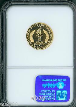 1996-w 5 $ Or Commemoratif Ngc Pr70 Pr-70 Chaudron Épreuve Pf70 Cameo