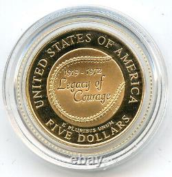 1997 Ensemble de deux pièces de monnaie Jackie Robinson en argent et en or, édition spéciale US Mint CA230.