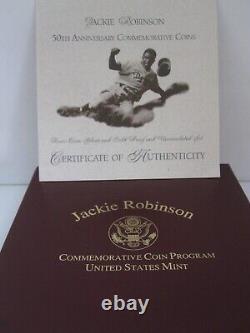 1997 Jackie Robinson 50e Anniversaire 4 Pièce D'argent Et D'or Proof & Unc Set