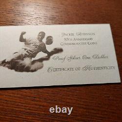 1997 Jackie Robinson 50ème Anniversaire Ensemble de 2 Pièces en Or/Argent