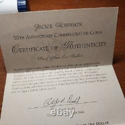 1997 Jackie Robinson 50ème Anniversaire Ensemble de 2 Pièces en Or/Argent
