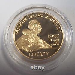 1997-W 5 $ Commémorative en Or Proof de Franklin Roosevelt SKU-G2839