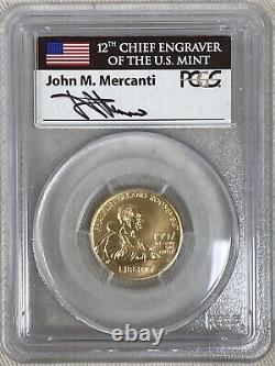 1997 W Franklin Delano Roosevelt Fdr $5 Gold Coin Pcgs Ms 69 Us Mercanti Signé