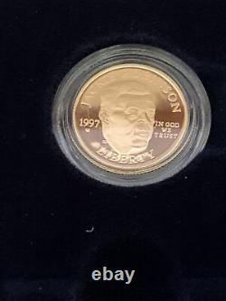1997-w Jackie Robinson Ensemble De L'héritage Du 50e Anniversaire -$5 Gold Coin/card/pin