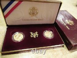 1999 George Washington Or Commémoratif Cinq-dollaires Proof & Unc 2 5 $ Coin D'or