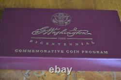 1999 W Gold $5 Commemorative George Washington Proof Withbox & Coa
