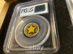 1/4 OZ Très rare 2 pièces 2002 Liberia $40 Stella OR PCGS 69 DCAM Magnifique
