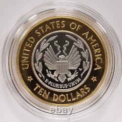 2000 10 $ Bibliothèque du Congrès Bimétallique Or/Platine Commémoratif -OGP- G4635
