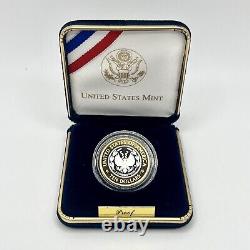 2000 Bibliothèque Du Congrès Commem Proof $10 Gold & Platinum Bimétallic Coin En Ogp