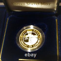 2000 Pièce bimétallique de dix dollars de la Bibliothèque du Congrès classée PR 70 DCAM