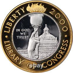 2000-W Bibliothèque du Congrès Commemoratif Bi-métallique 10 $ PCGS PR69 DCAM STOCK
