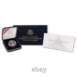 2000 W US Bimetallic $10 Commémorative de la Bibliothèque du Congrès en Épreuve dans son Emballage d'Origine (OGP)