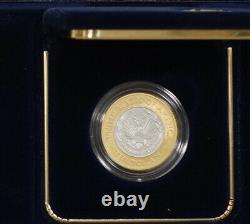 2000-w $10 Bibliothèque Du Congrès Pièce Bi-métallique Uncirculated Gold/platinum Bu