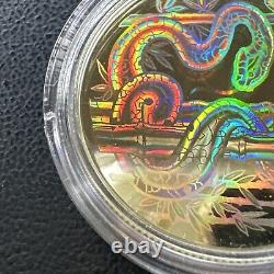 2001 $150 Canada Année lunaire du serpent pièce d'or en hologramme avec coffret d'origine. 2855 onces troy.