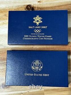 2002 Jeux Olympiques De Salt Lake City Pièces Commémoratives. Proof D'or Et D'argent