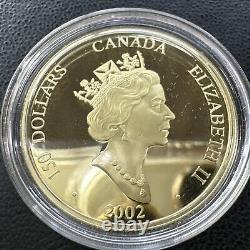 2002 Pièce d'or holographique Canada de 150 $ pour l'année du cheval lunaire avec son emballage d'origine. 2855 onces troy.