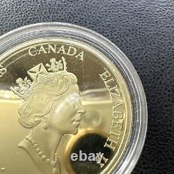 2002 Pièce d'or holographique Canada de 150 $ pour l'année du cheval lunaire avec son emballage d'origine. 2855 onces troy.