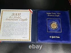 2003, Aigle, Dixième d'once Or American Eagle