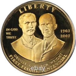 2003-W Premier Vol Médaille Commémorative Or 10 $ PCGS PR69 DCAM