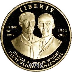 2003-w Us Gold $10 First Flight Commemorative Proof Pcgs Pr69 Dcam