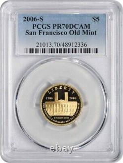 2006-S San Francisco Old Mint Commémorative $5 en Or PR70DCAM PCGS