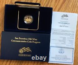 2006 San Francisco Old Mint $5 Gold Coin Brilliant Proof Avec Box & Coa #sc3