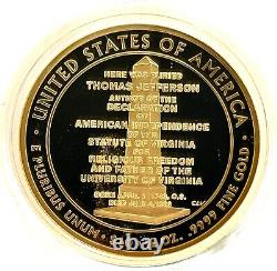 2007 W 1/2oz Thomas Jefferson Premier Conjoint 10 $ Gold Coin Original Mint Packaging