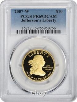 2007-W Jefferson's Liberté Première Épouse $10 Or PR69DCAM PCGS