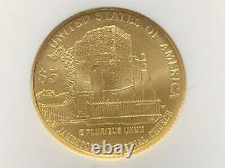 2007-w $5 Gold Jamestown Pièce Commémorative Ngc Ms70 Us Vault Collection