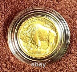2008 W $5 American Gold Buffalo Unc. 9999 Avec Boîte & Coa 24k Article # Tat