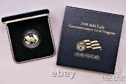 2008-w Proof Bald Eagle 5 $ Pièce D'or Commémorative West Point Mint Pkg 18257