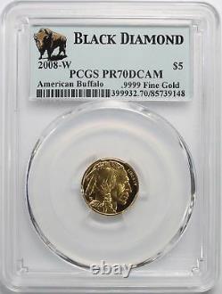 2008-w Proof Buffalo Gold Eagle 4-coin Set Pcgs Pr-70 Dcam, Numéros Consécutifs