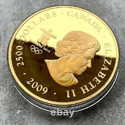 2009 Le Canada Aujourd'hui 2500,9999 $ Kilo Gold Coin Jeux Olympiques 50 Minted