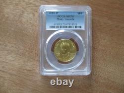 2010-W MS-70 Mary Lincoln Or $10 Commemoratif Certificat PCGS Mint Parfait