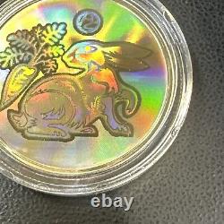2011 150 $ Canada Année du Lapin Pièce en Or Hologramme SCELLÉE Avec OGP