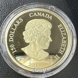 2011 150 $ Canada Année du Lapin Pièce en Or Hologramme SCELLÉE Avec OGP