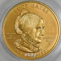2011-W $10 Lucy Hayes Première Frappe Conjointe Or MS69 PCGS 931844-15