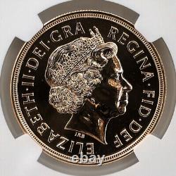 2012 Grande-Bretagne Jubilé de Diamant de la Reine Élisabeth II Pièce d'Or de 5 Livres Preuve NGC MS 70 DPL