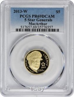 2013-W 5 étoiles généraux commémoratif 5 $ Or PR69DCAM PCGS