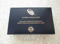 2014 50e Anniversaire Kennedy Half Dollar 3/4 Oz Gold Proof Coin Us Mint Spots