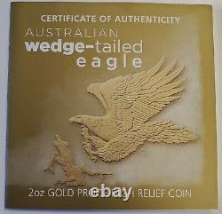 2014 Australia Australia Australian 2 Oz Wedge-tailed Eagle Hr Proof Gold Coin Pcgs Pr70