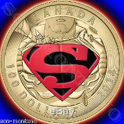 2014 Canada 14kt Gold Superman $ 100 Coin Iconic Comic Book Covers 596