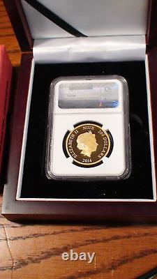 2014 Niue NGC PF69 UCAM Pièce d'or Mickey Mouse Disney 1 oz avec certificat d'authenticité et boîte d'origine