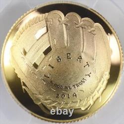 2014-W 5 $ Preuve CommemPCGS PR70DCAM Autographe en or de Rickey Henderson