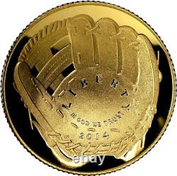 2014 W Baseball HOF pièce en or de 5 $ - Commémorative - NGC PF 70 - Ultra Cameo