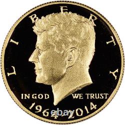 2014-W Demi-dollar en or des États-Unis - Preuve du 50e anniversaire de Kennedy 50C.
