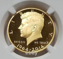 2014-W Kennedy Or 50 c NGC PF 69 UCAM 50ème Anniversaire Commemoratif