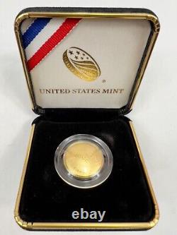 2014-w Us Mint Baseball Hall Of Fame $5 Gold Proof Coin Withogp & Coa